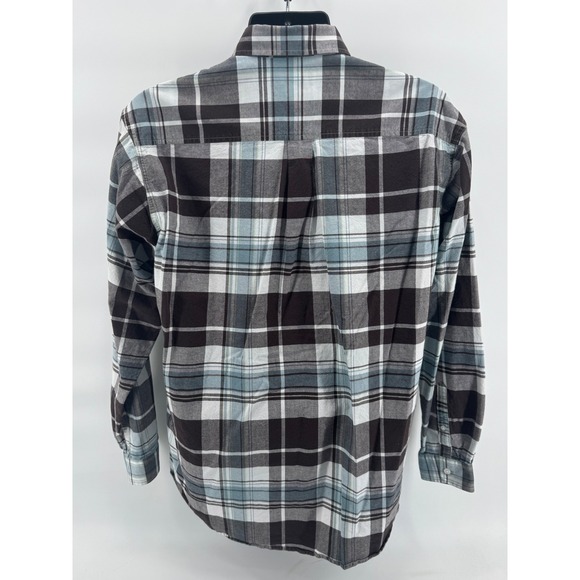 Cinch Mens Brown Plaid Long Sleeve Button Up Western Shirt - Picture 3 of 5